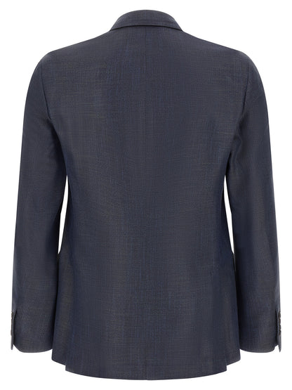 Pal Zileri Blue Viscose Blazer