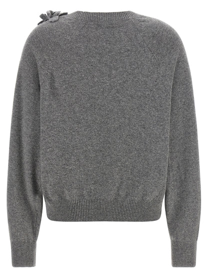 Alberta Ferretti Gray Virgin Wool Cardigan