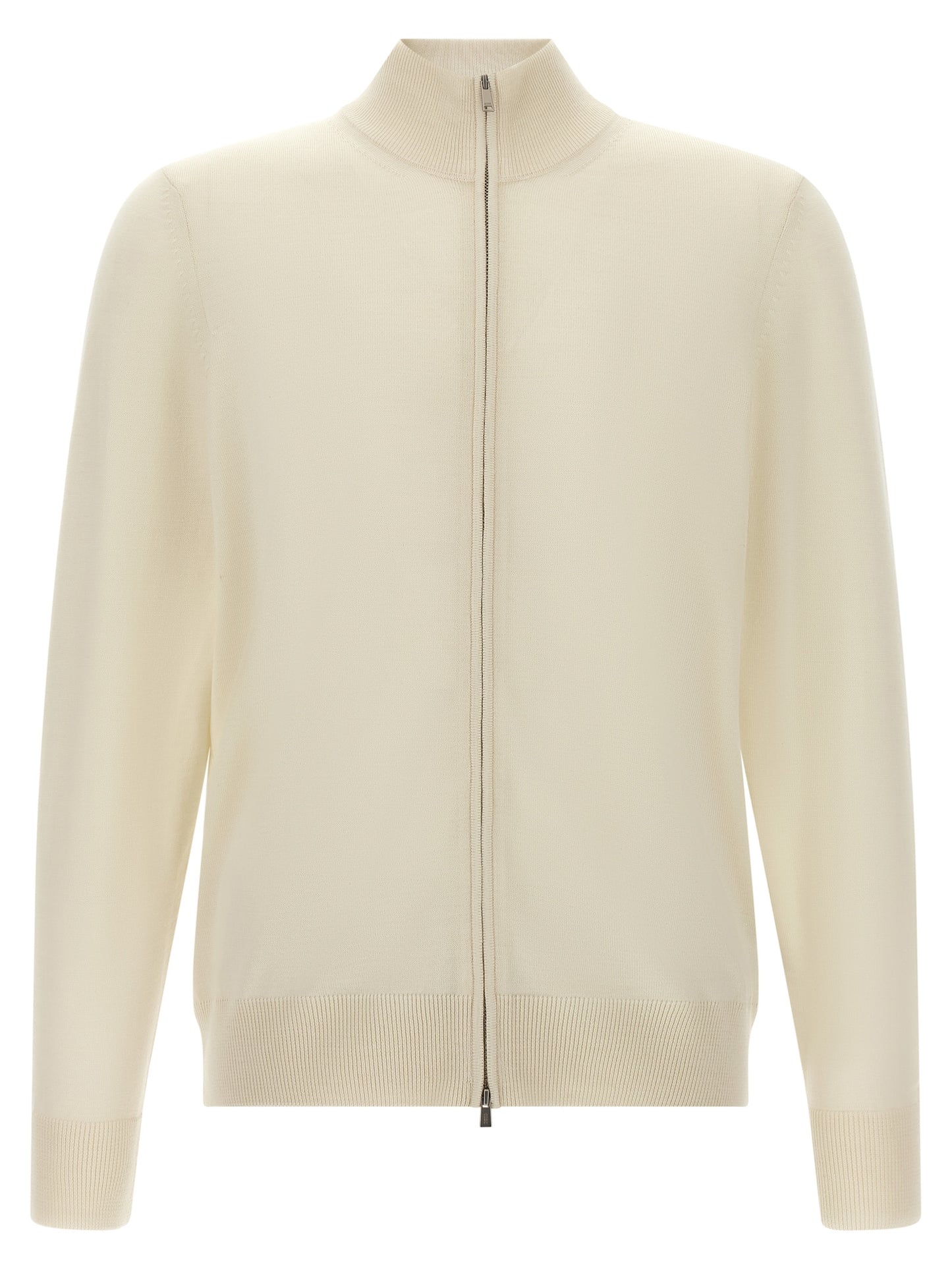 Hugo Boss White Virgin Wool Cardigan