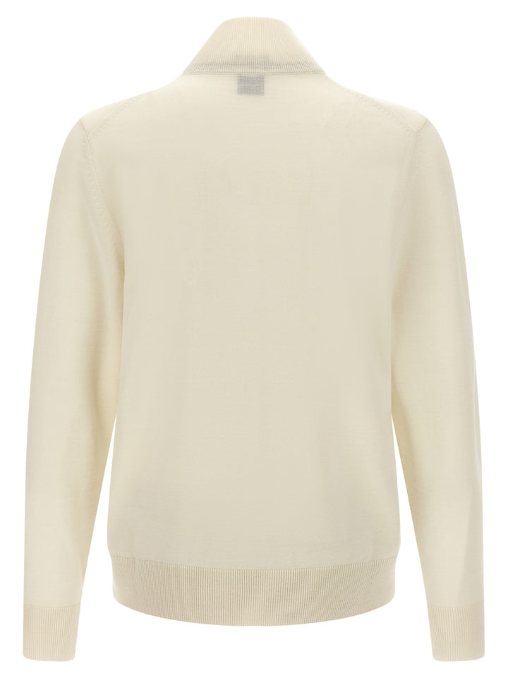 Hugo Boss White Virgin Wool Cardigan