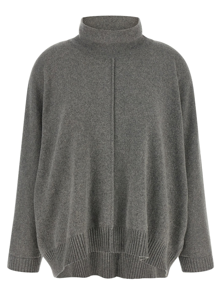 Alberta Ferretti Gray Cashmere Cardigan