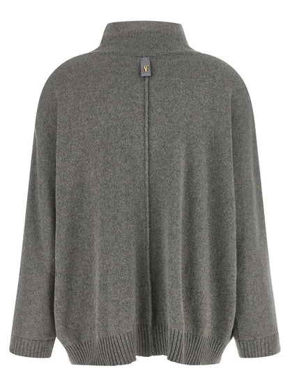Alberta Ferretti Gray Cashmere Cardigan