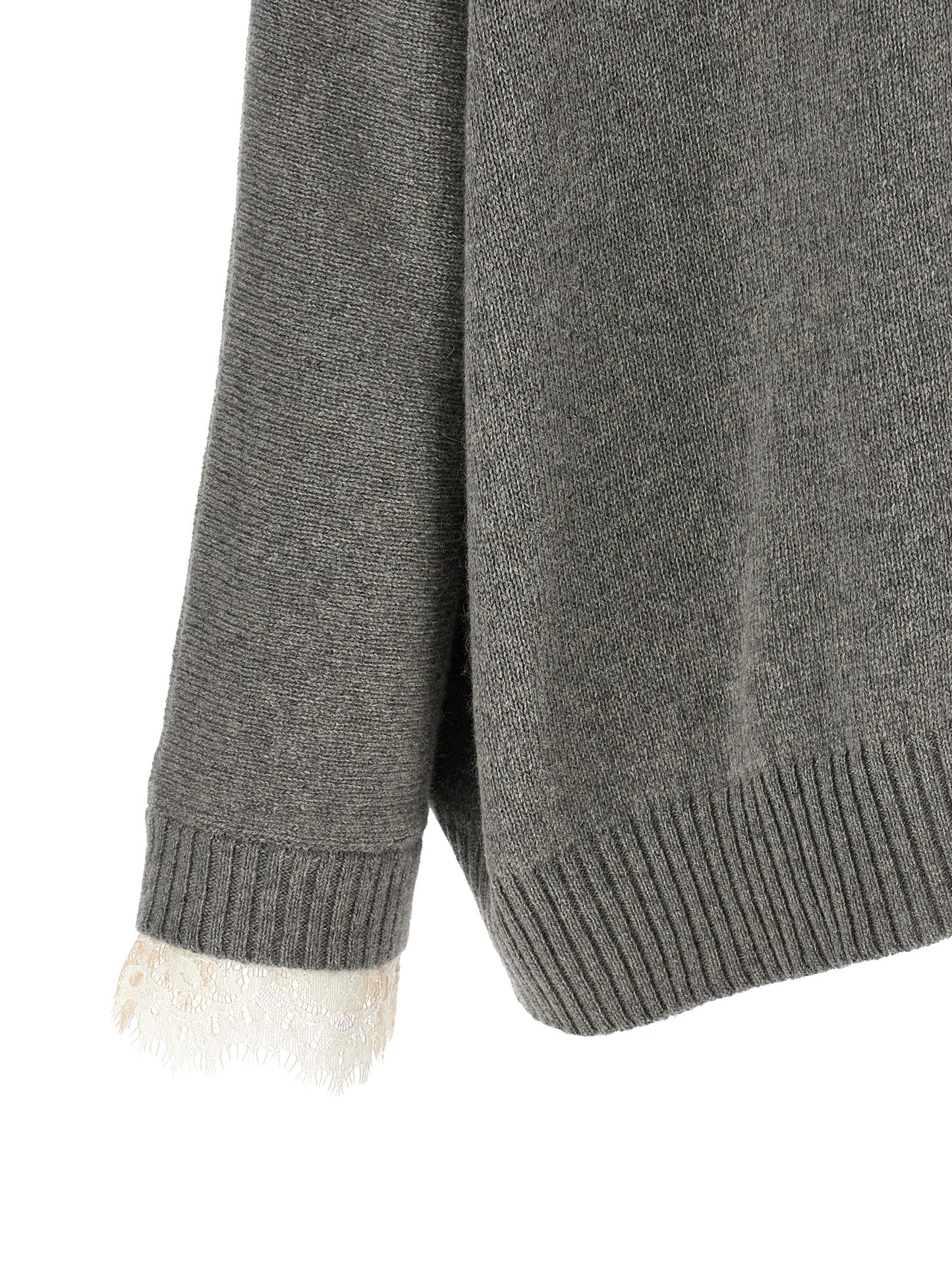Alberta Ferretti Gray Cashmere Cardigan
