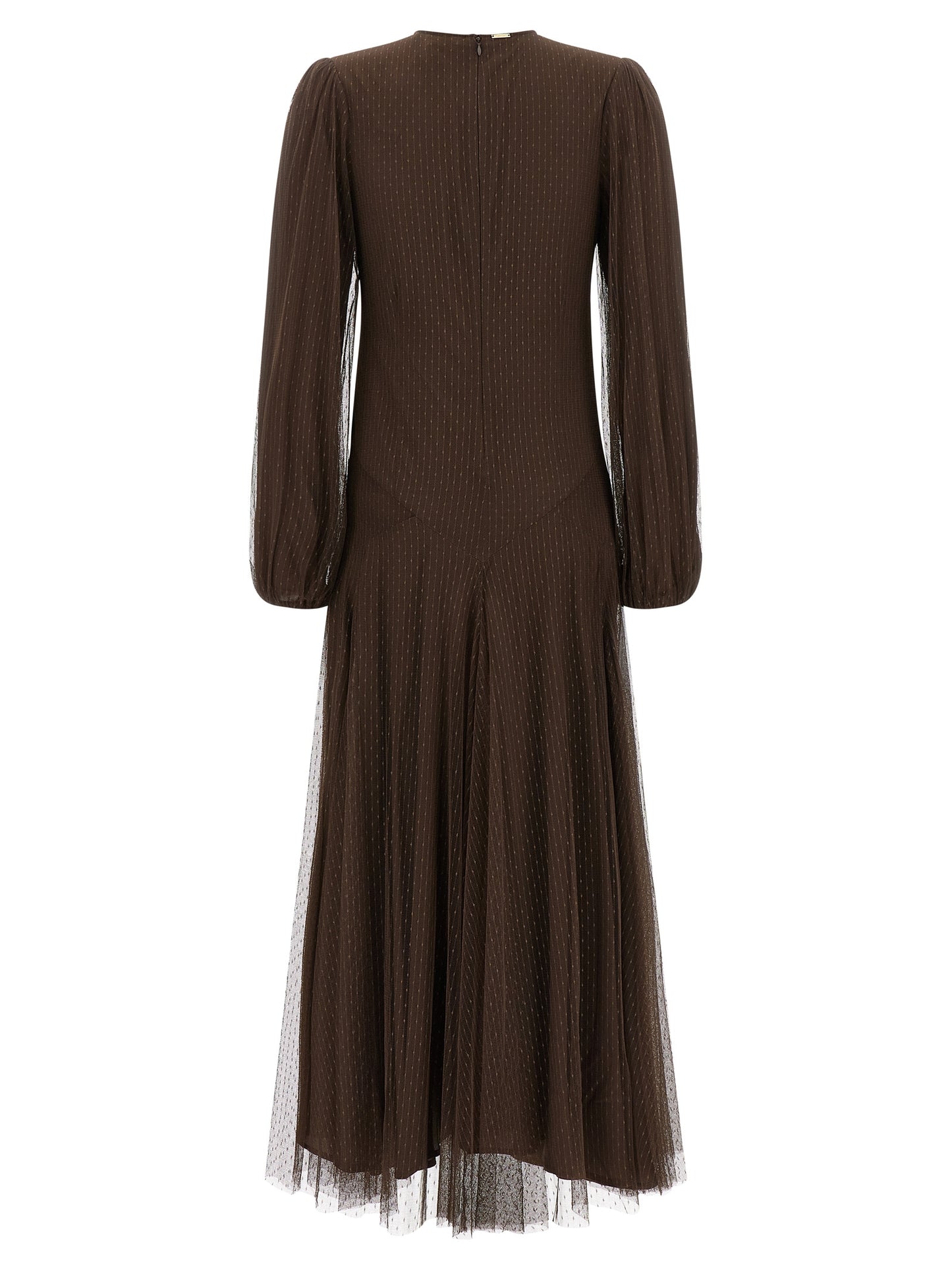 Twinset Brown Polyester Long Dress