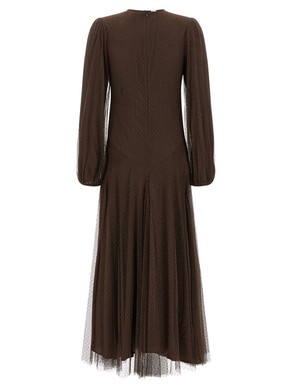 Twinset Brown Polyester Long Dress