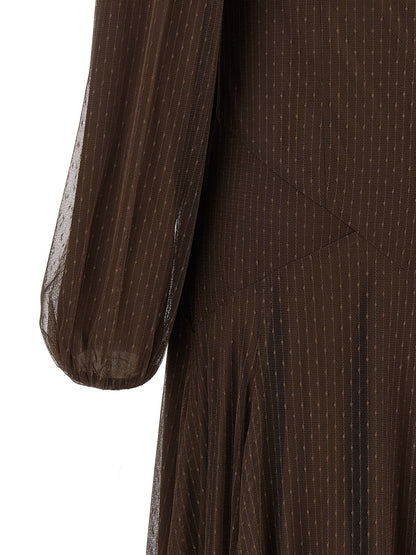 Twinset Brown Polyester Long Dress