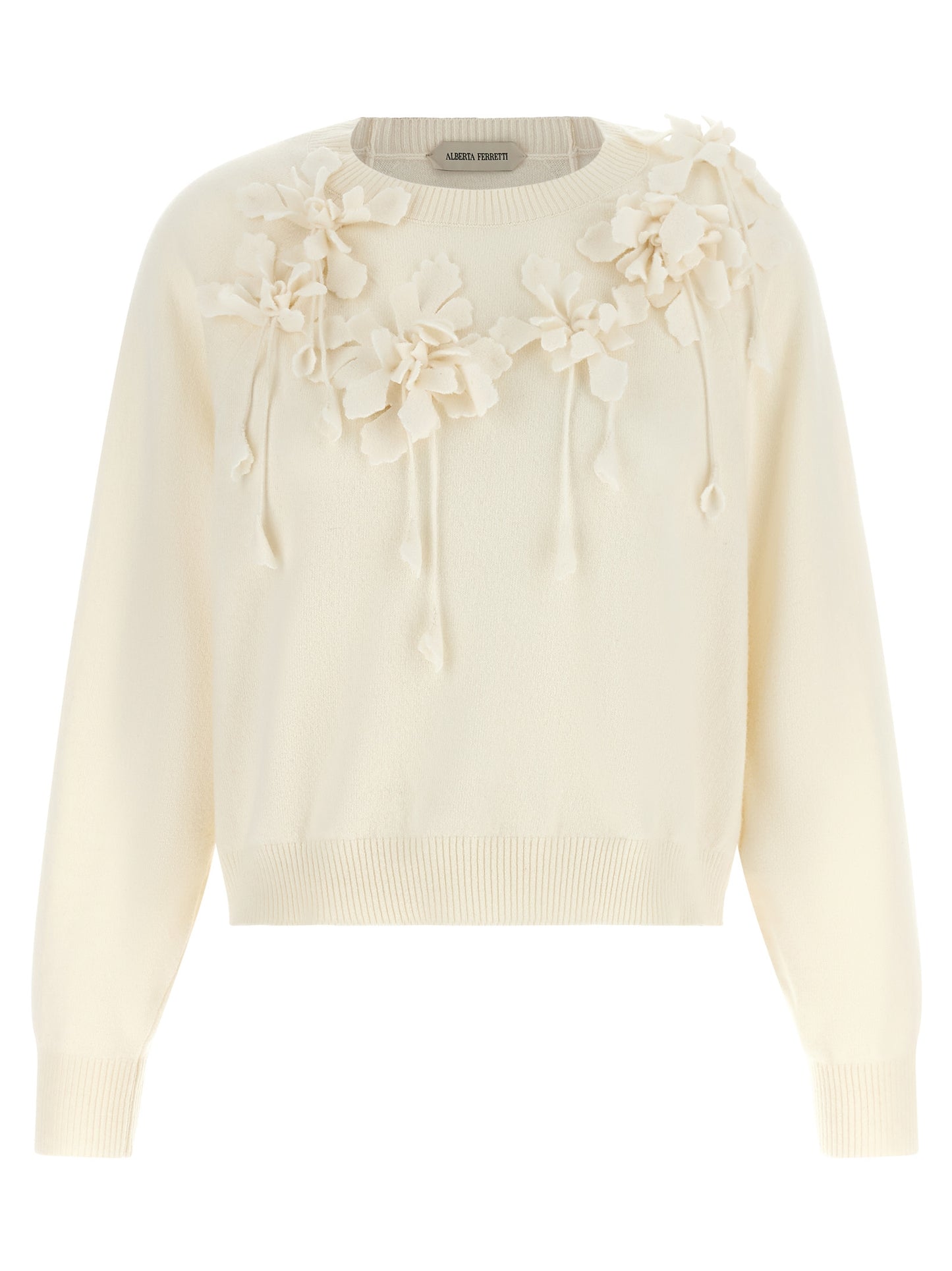 Alberta Ferretti White Virgin Wool Cardigan