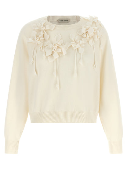Alberta Ferretti White Virgin Wool Cardigan