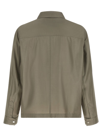 Brunello Cucinelli Bicolor Silk Full-Length Jacket