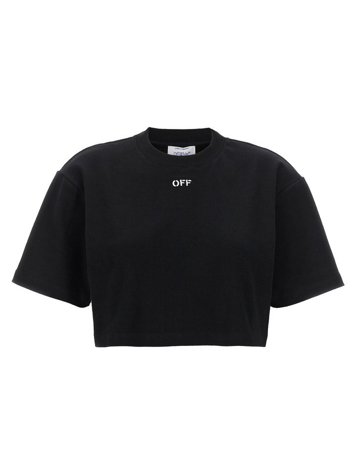 Off-White Black Cotton T-Shirt