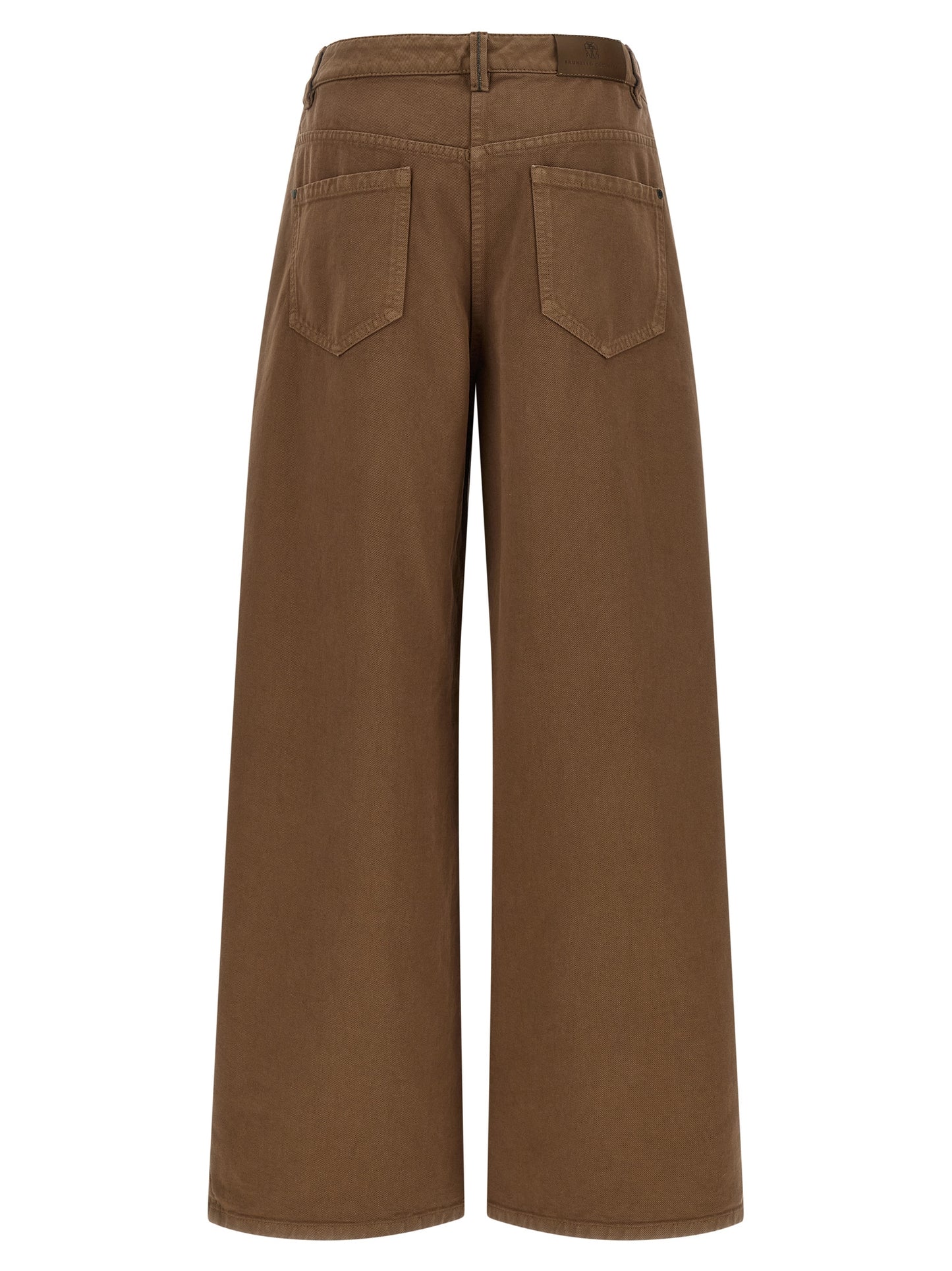 Brunello Cucinelli Brown Cotton Casual Pants