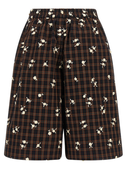 Ganni Brown Organic Cotton Bermuda Shorts