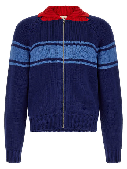 Marni Blue Cotton Cardigan
