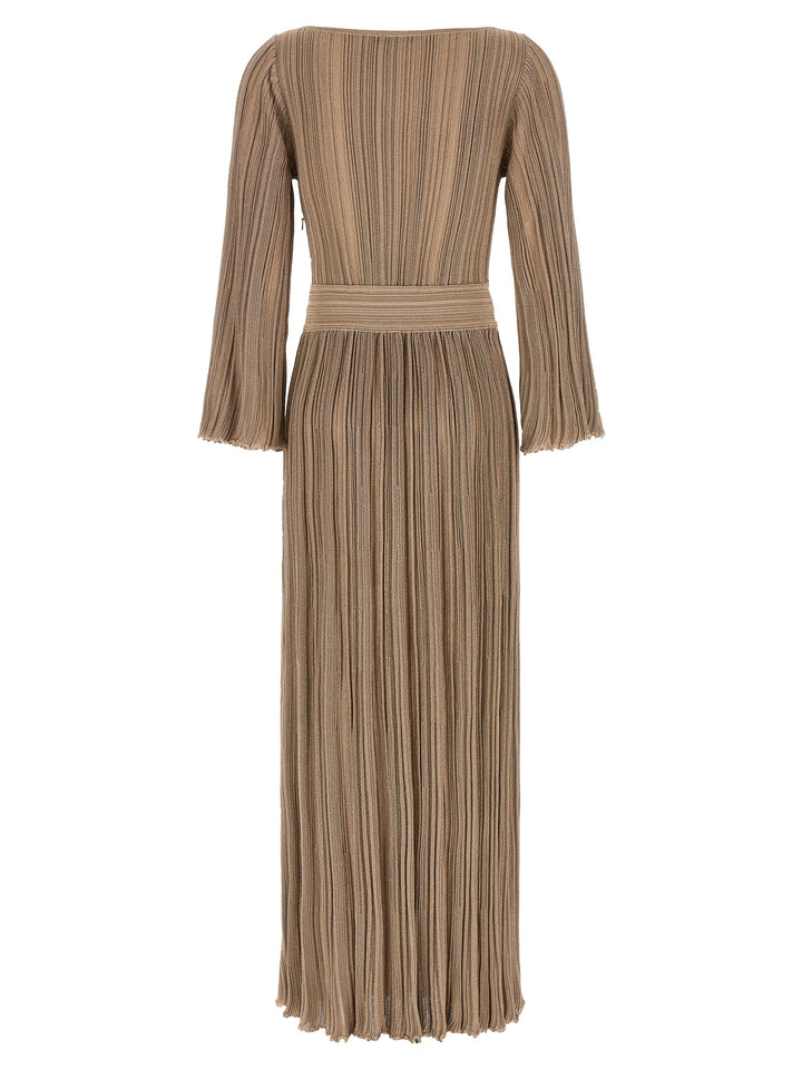 ANTONINO VALENTI Gold Viscose Long Dress