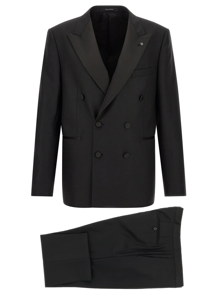Tagliatore Black Virgin Wool Two-Piece Suit