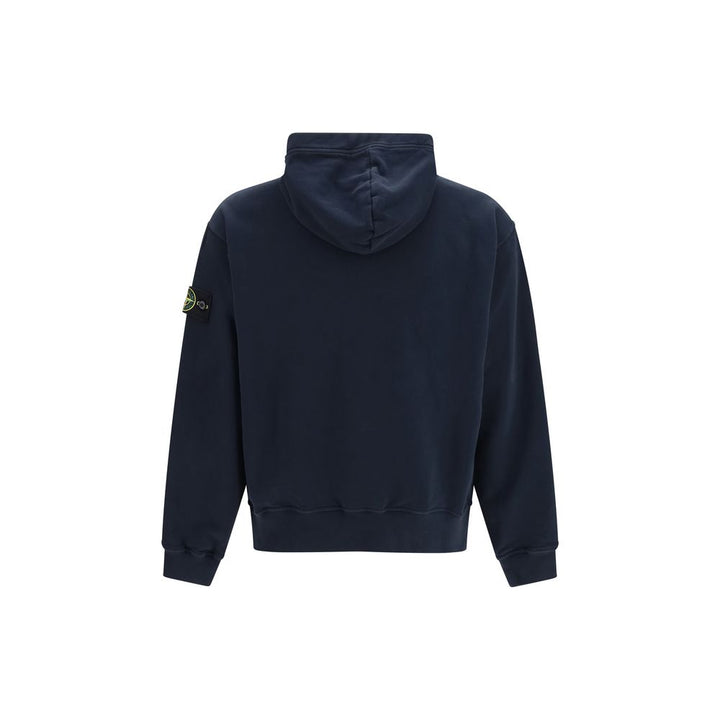 Stone Island Blue Cotton Sweatshirt