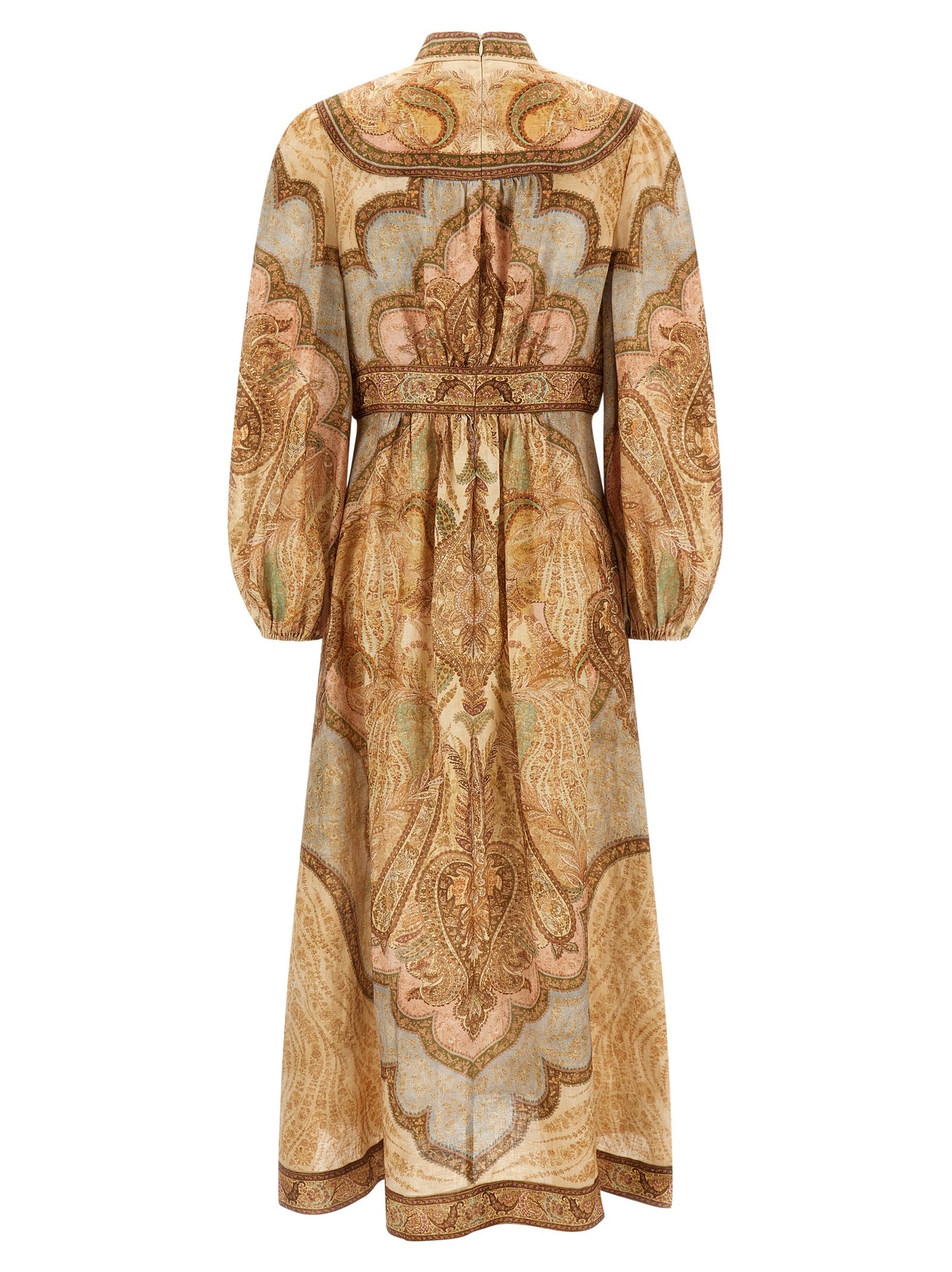 Zimmermann Brown Linen Midi Dress