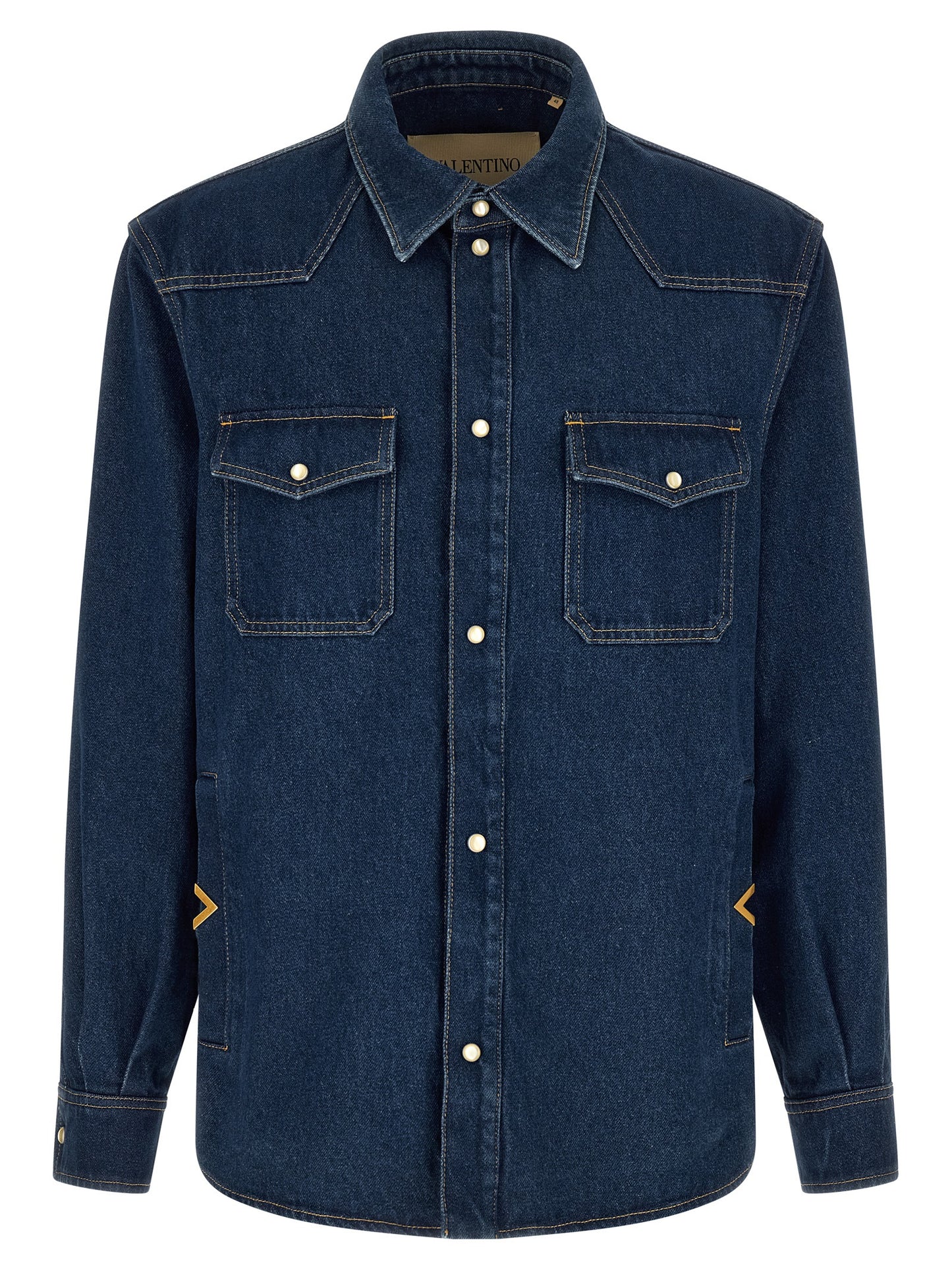 Valentino Garavani Blue Cotton Blouse