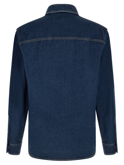 Valentino Garavani Blue Cotton Blouse