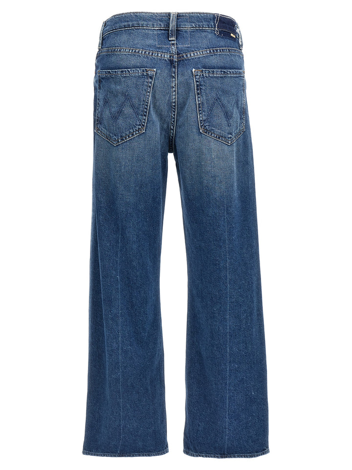 Mother Denim Blue Cotton Straight-Leg Jeans