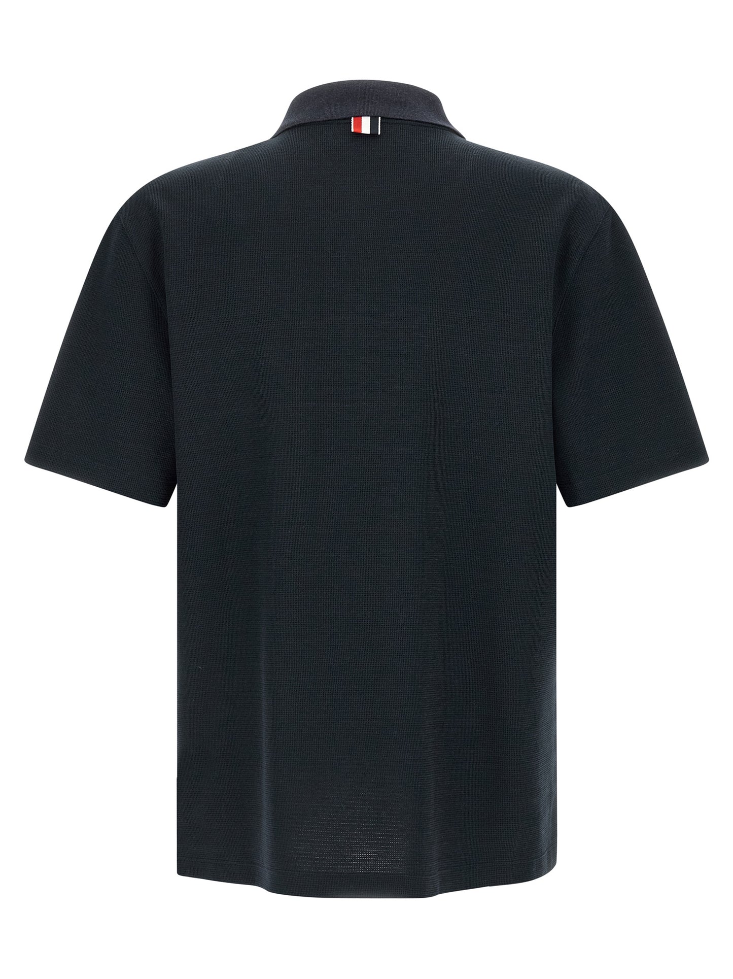 Thom Browne Blue Cotton Polo Shirt