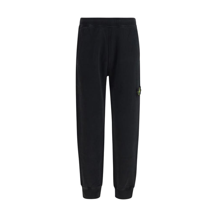 Stone Island Black Cotton Joggers (Workout Pants)