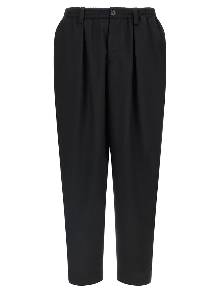Marni Black Virgin Wool Cropped Pants