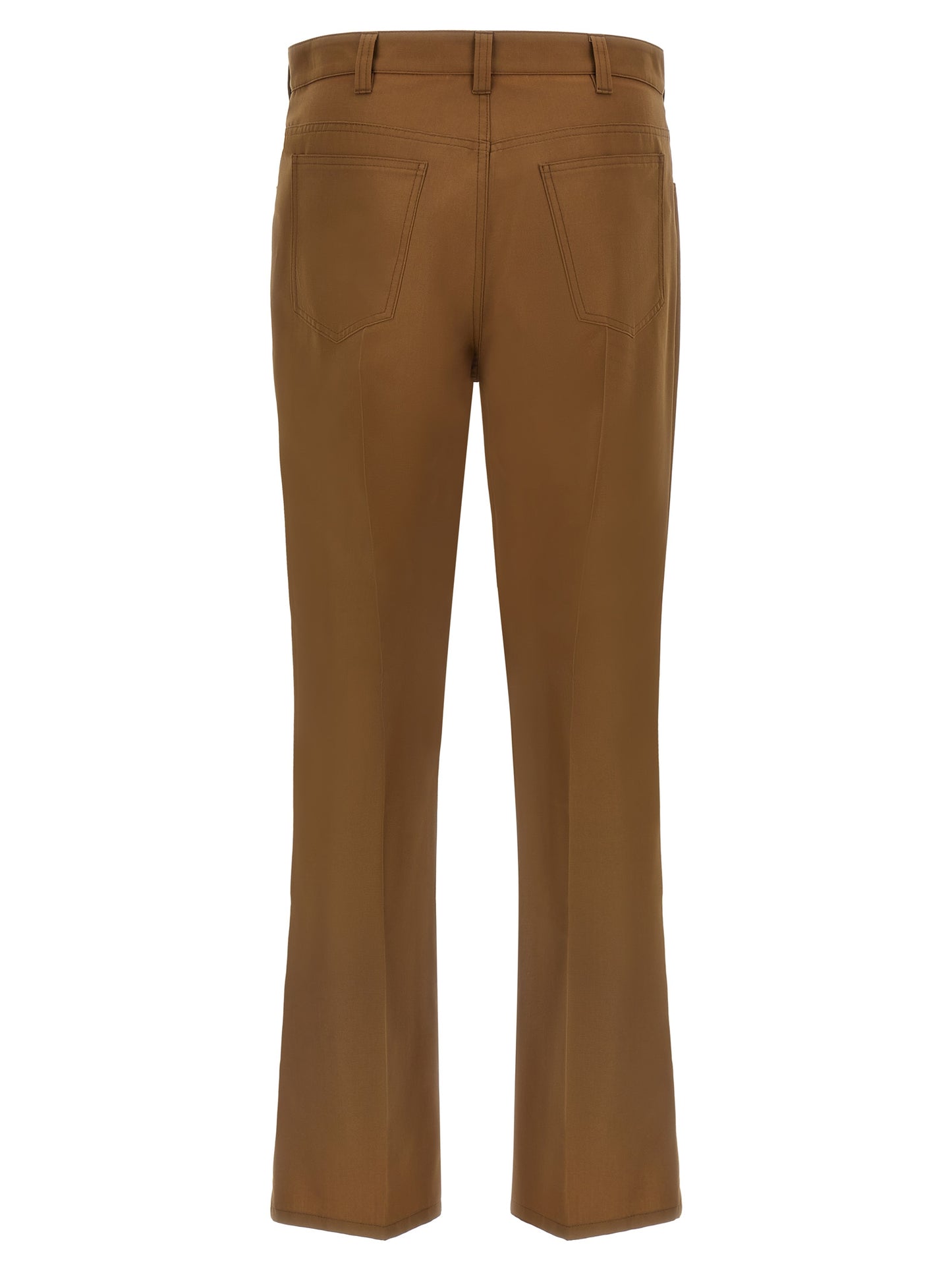 Marni Brown Virgin Wool Casual Pants