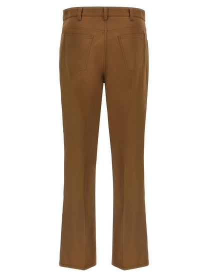 Marni Brown Virgin Wool Casual Pants