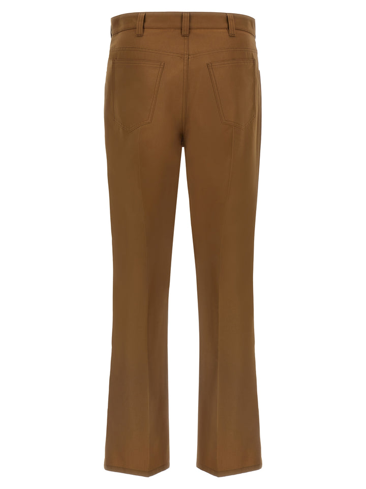 Marni Brown Virgin Wool Casual Pants
