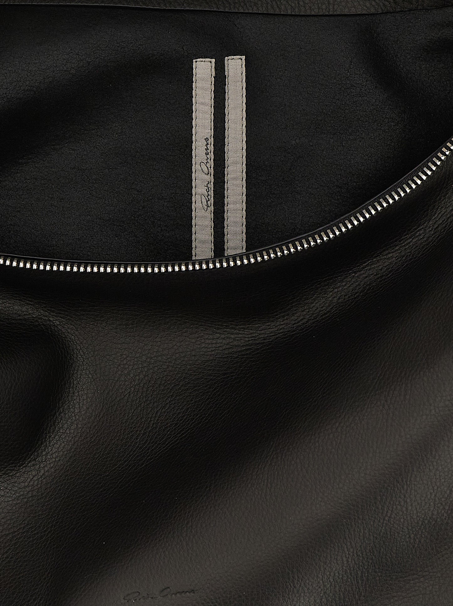 Rick Owens Black Calfskin Shoulder Bag
