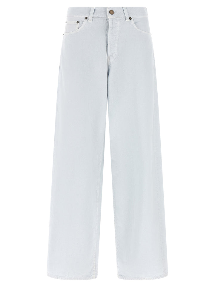 Haikure White Cotton Relaxed Fit Jeans