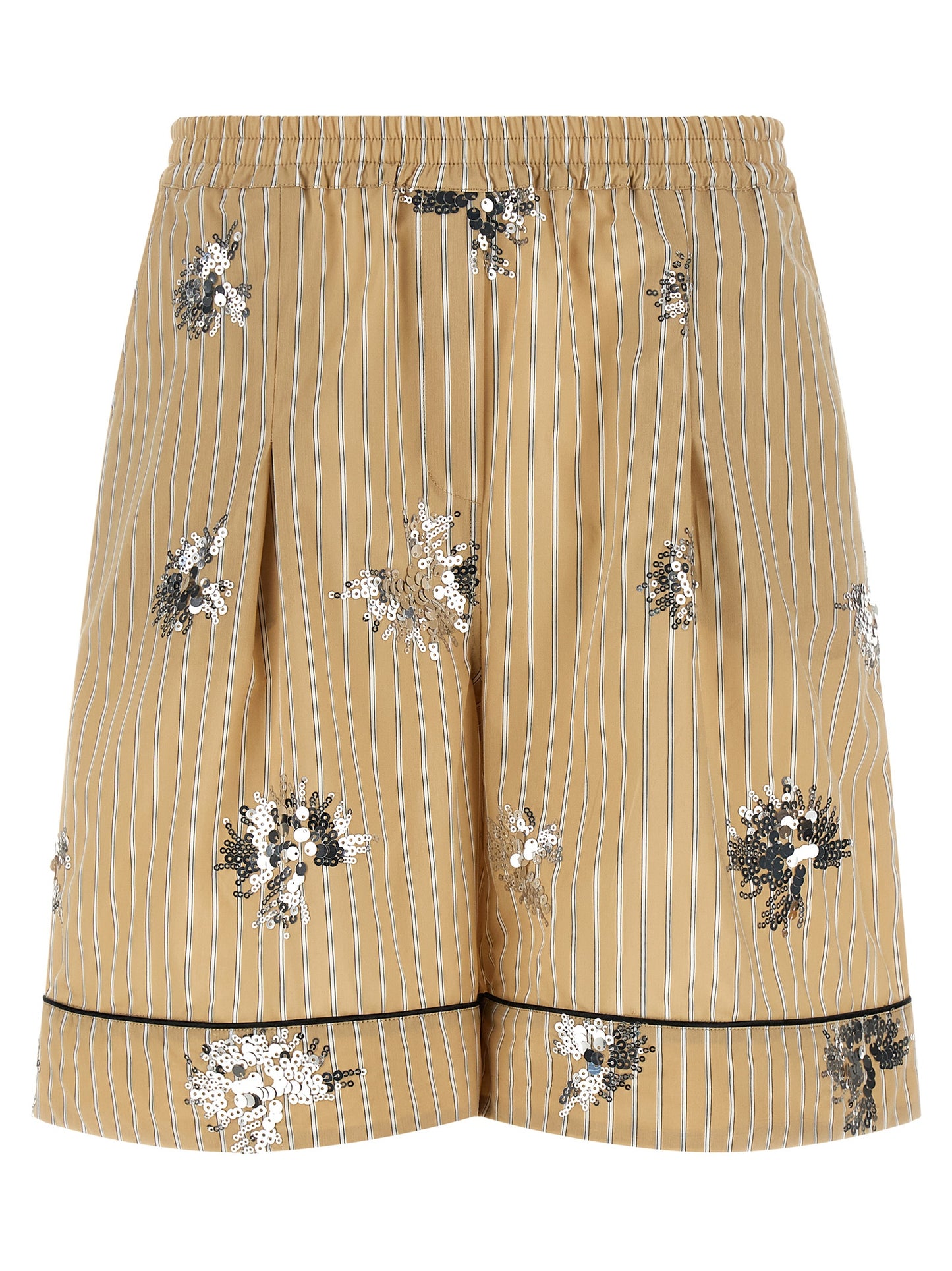 LE TWINS Beige Cotton Bermuda Shorts