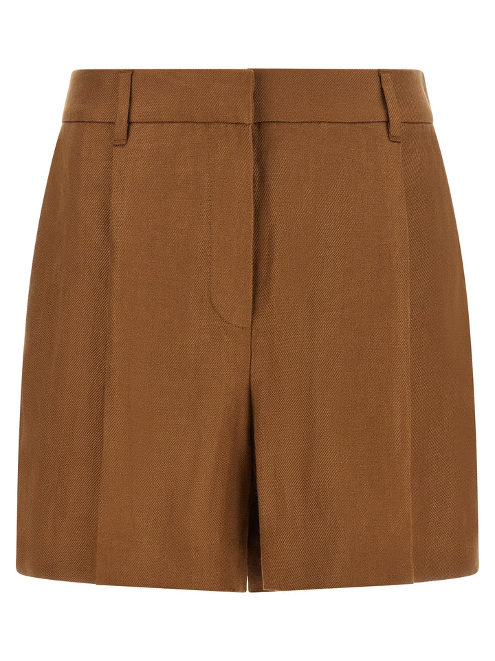 Brunello Cucinelli Brown Linen Bermuda Shorts
