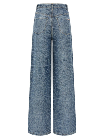 Self-Portrait Blue Cotton Jeans Denim