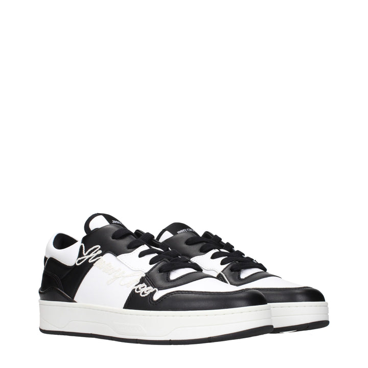 Jimmy Choo Black Leather Sneakers