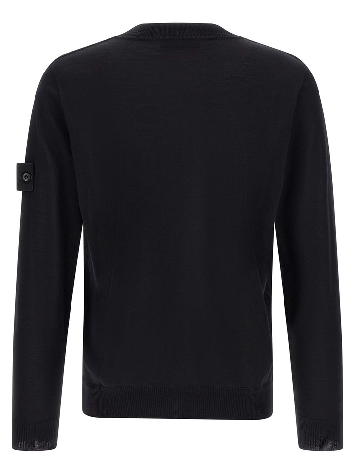 Stone Island Black Virgin Wool Cardigan