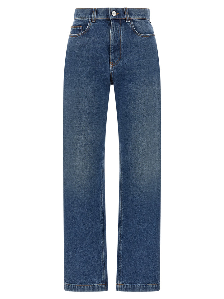 Marni Blue Cotton Straight-Leg Jeans