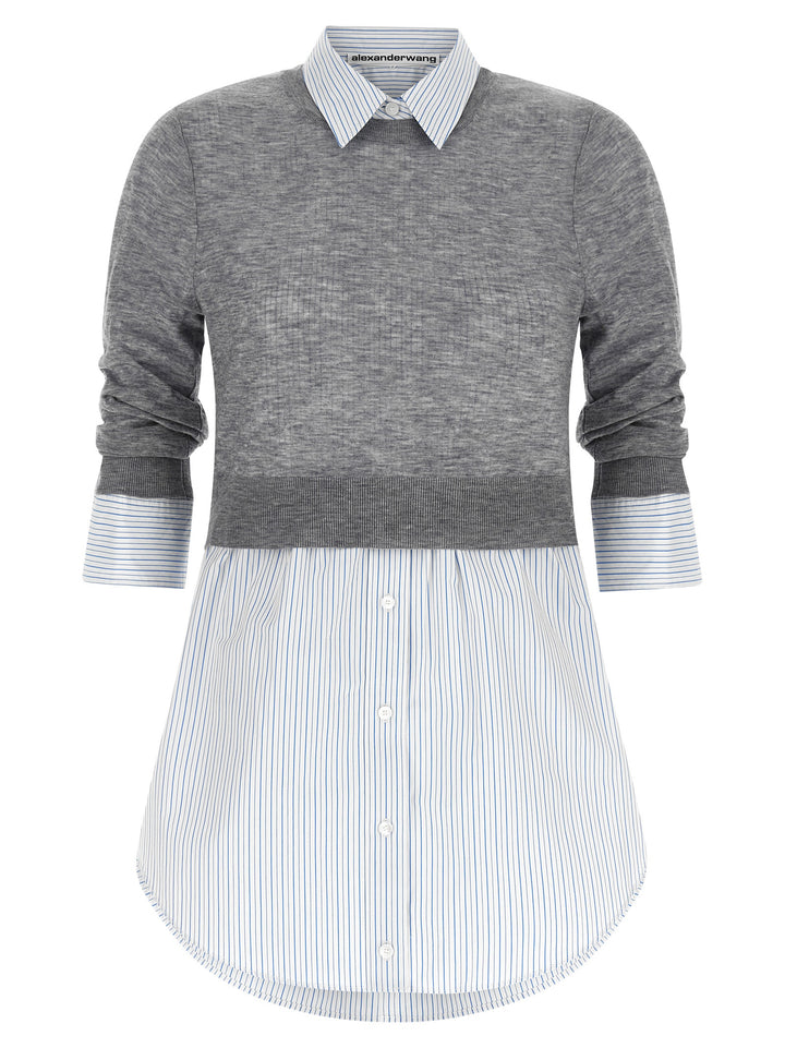 Alexander Wang Gray Wool Blouse
