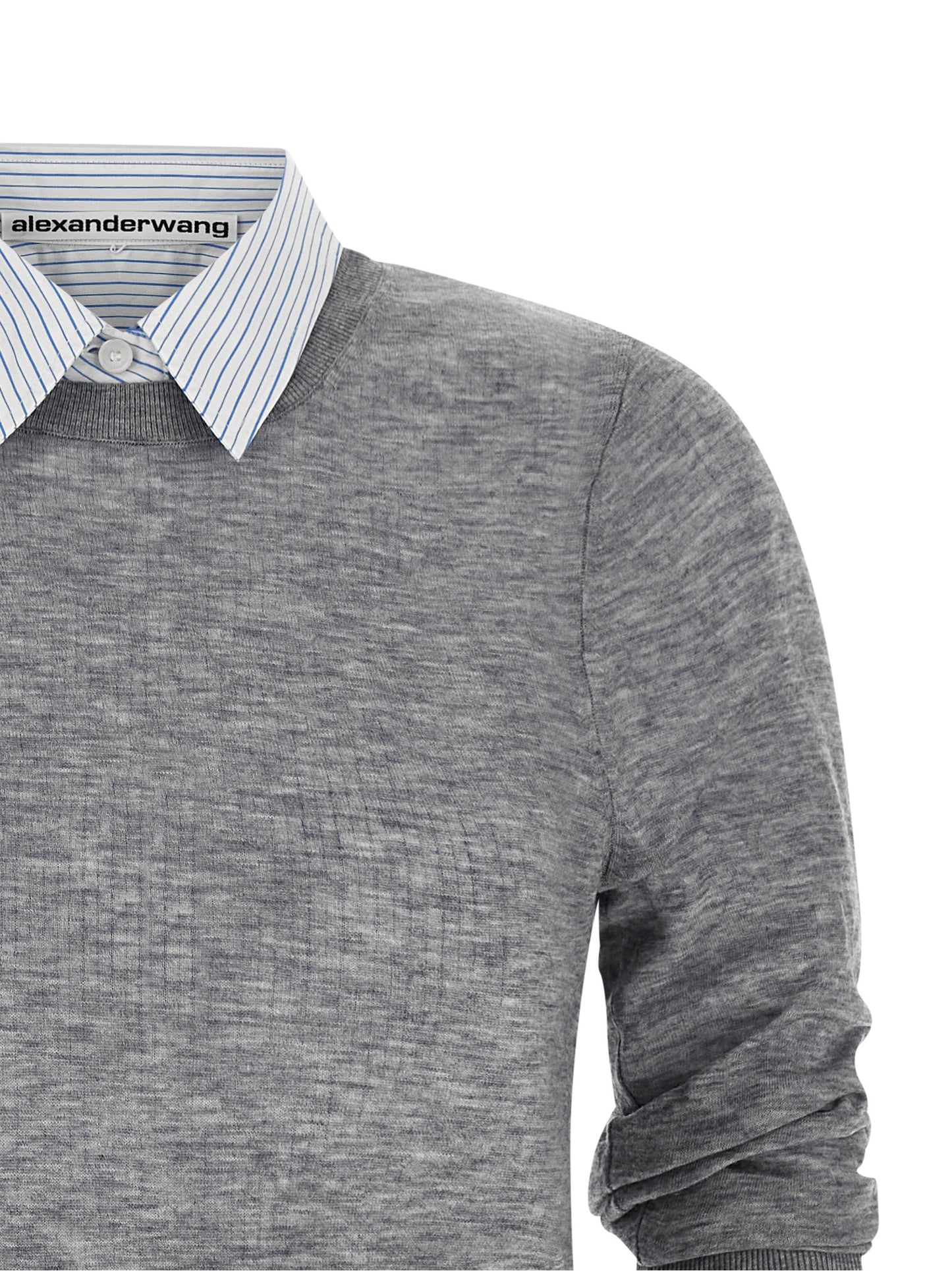 Alexander Wang Gray Wool Blouse