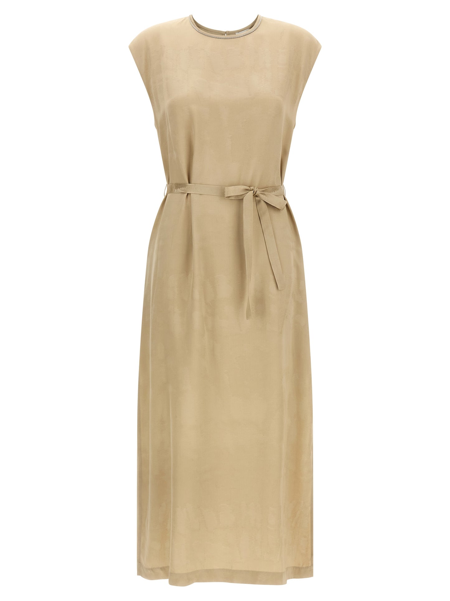 Peserico Beige Viscose Midi Dress