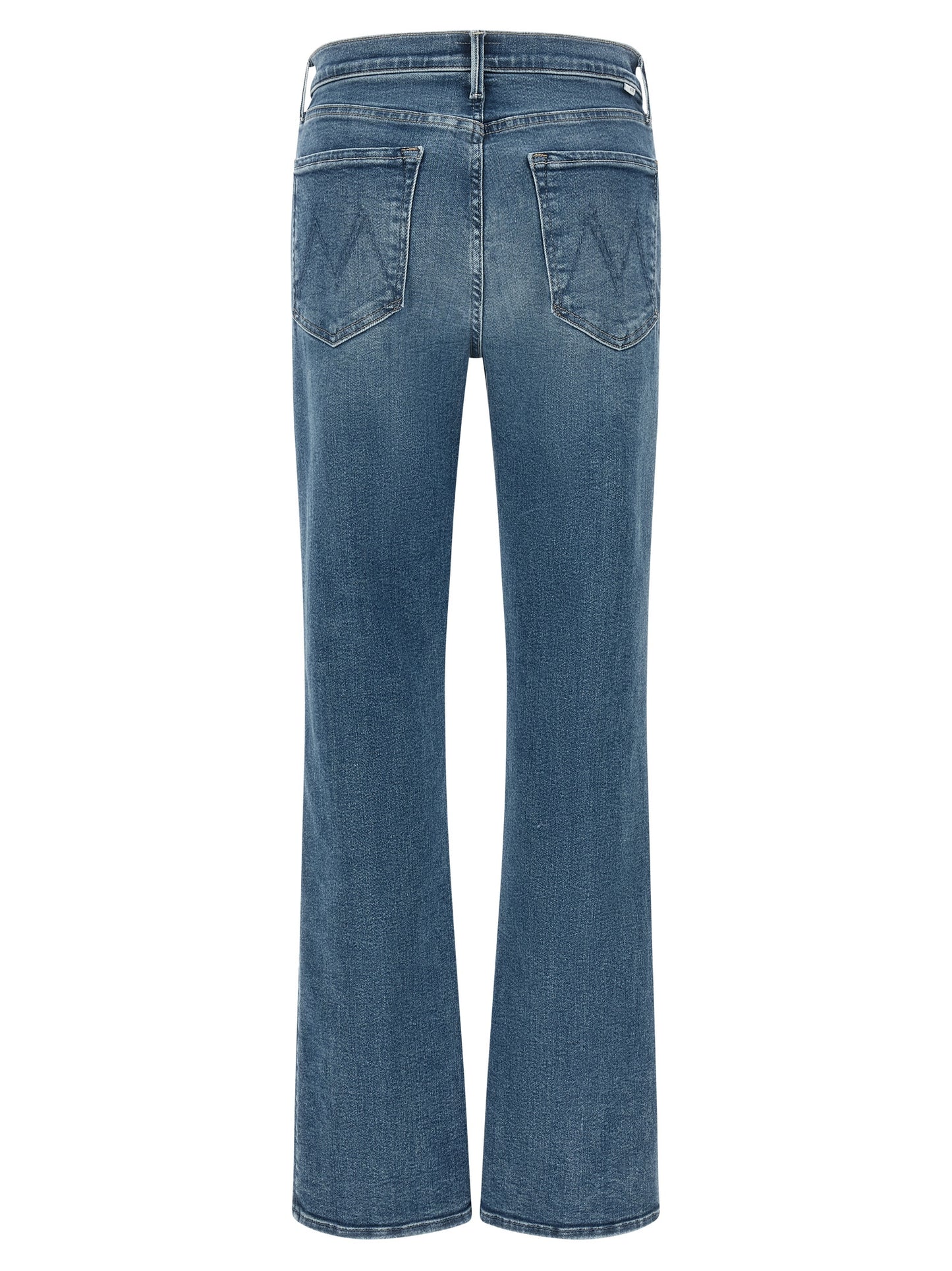 Mother Denim Blue Cotton Flared Jeans