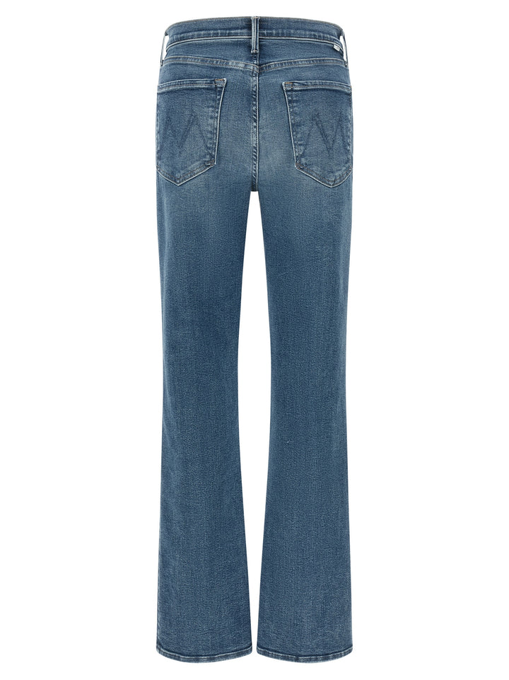 Mother Denim Blue Cotton Flared Jeans