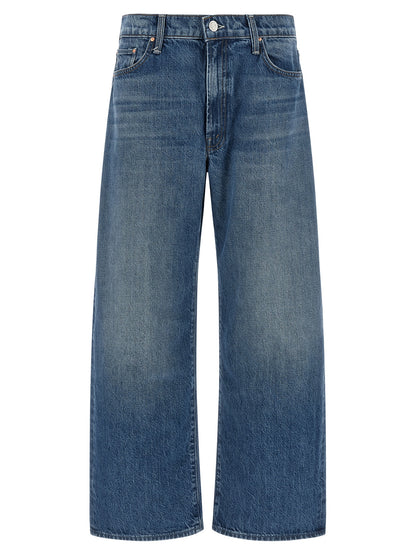 Mother Denim Blue Cotton Relaxed Fit Jeans