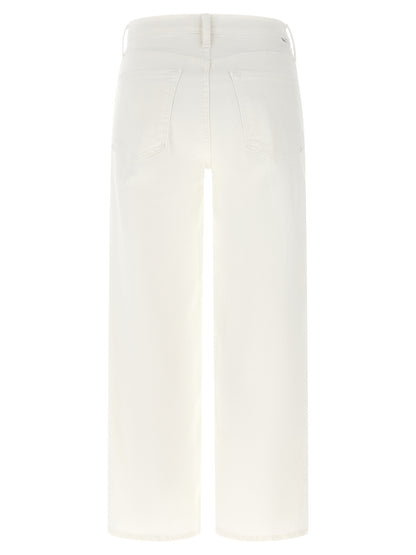 Mother Denim White Cotton Straight-Leg Jeans