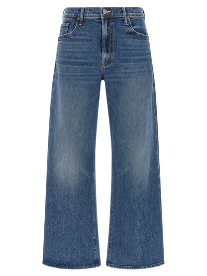 Mother Denim Blue Cotton Cropped Jeans