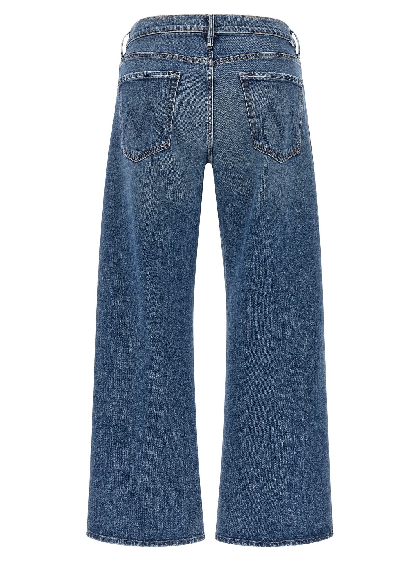 Mother Denim Blue Cotton Cropped Jeans