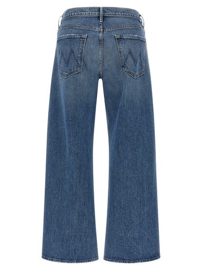 Mother Denim Blue Cotton Cropped Jeans