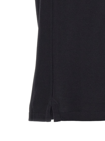 Moncler Blue Cotton Polo Shirt