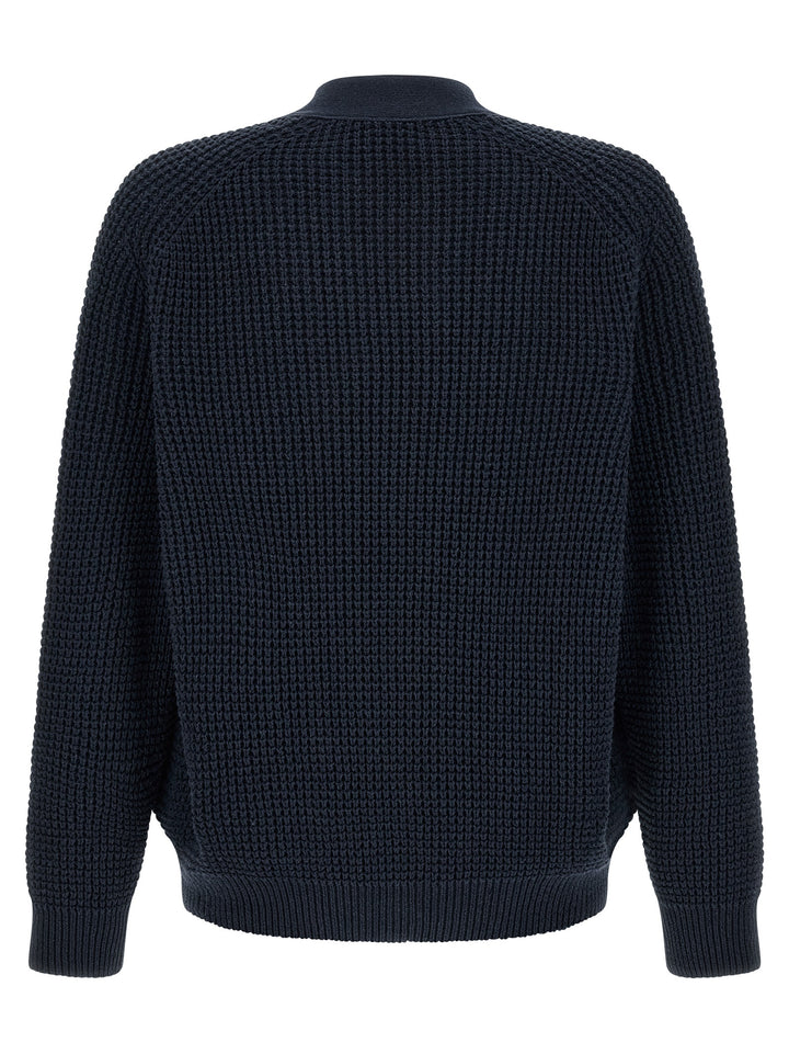 Hugo Boss Blue Cotton Cardigan